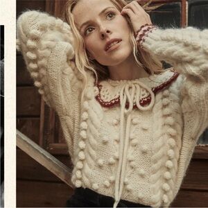 Doen Valentina Alpaca Sweater in Dogwood, Size S